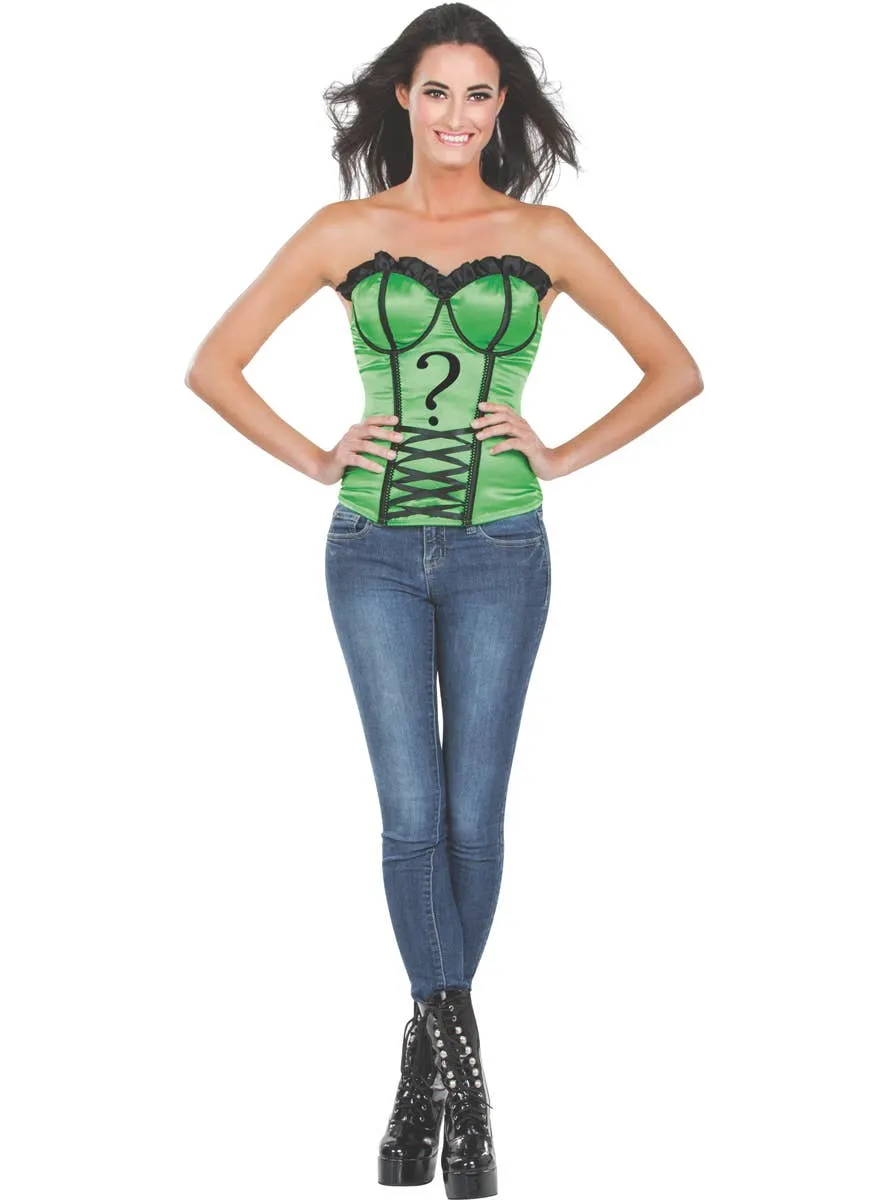 The Riddler Womens Sexy Green Costume Corset