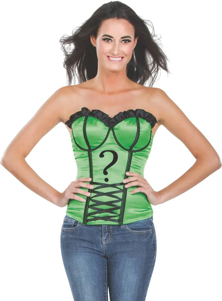The Riddler Womens Sexy Green Costume Corset
