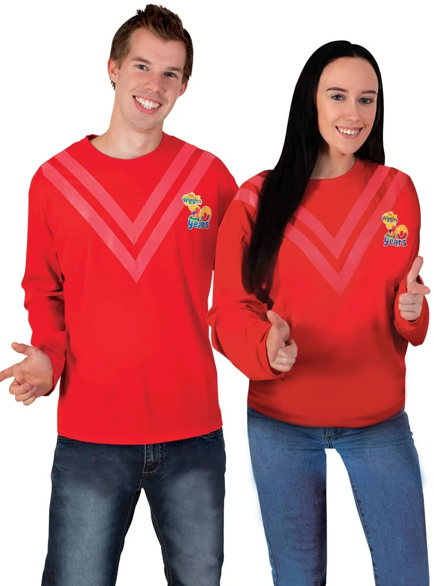 The Wiggles 30th Anniversary Adults Red Costume Top
