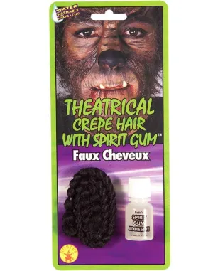 Theatrical Dark Brown Crepe Hair