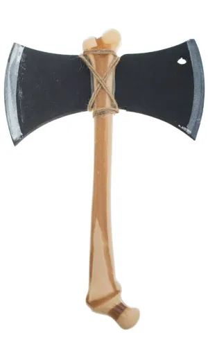 Thigh Bone Double Sided Caveman Axe Weapon