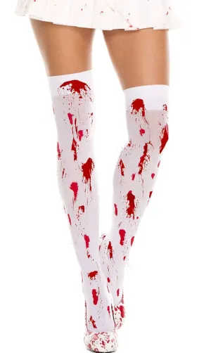 Thigh High Blood Splattered Halloween Stockings