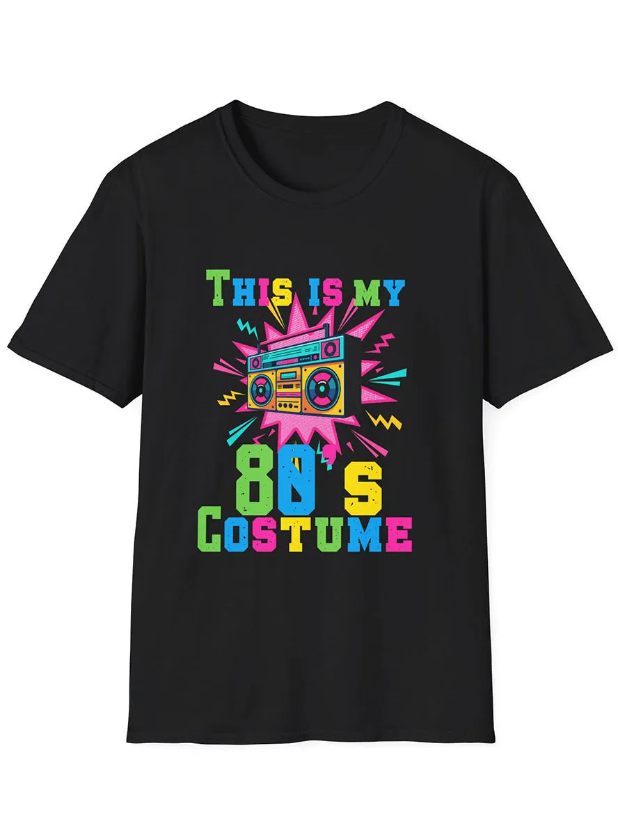 This Is My 80s Costume Neon Print Plus Size Shirt