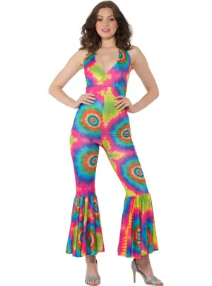 Tie Dye Hippie Womens 1970s Costume