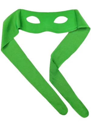 Tie On Green Superhero Mask Costume Accessory