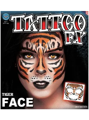 Tiger Face High Quality Temporary Costume Tattoo
