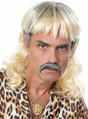 Tiger Man Long Blonde Mens Mullet Costume Wig