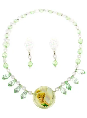Tinker Bell Girls Necklace and Earrings Jewellery Set
