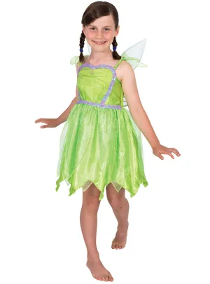 Tinkerbell Girls Deluxe Green Fairy Costume