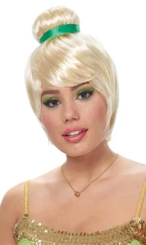 Tinkerbell Pixie Fairy Womens Blonde Costume Wig