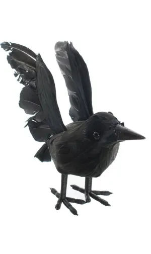 Tiny Little Black Raven Halloween Prop