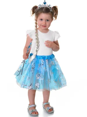 Toddler Girls Snow Queen Tutu Costume Accessory Set