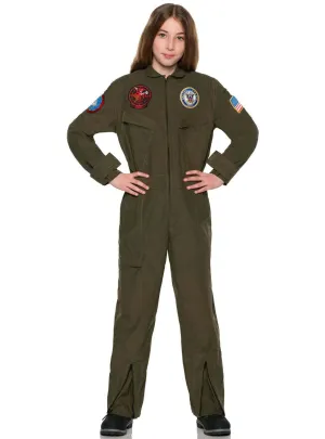 Top Gun Girls Licensed Pilot Flight Suit Costume
