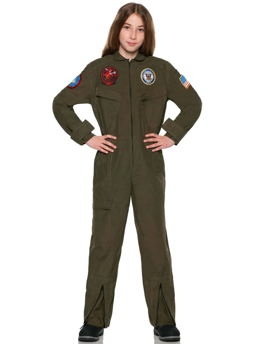 Top Gun Girls Licensed Pilot Flight Suit Costume