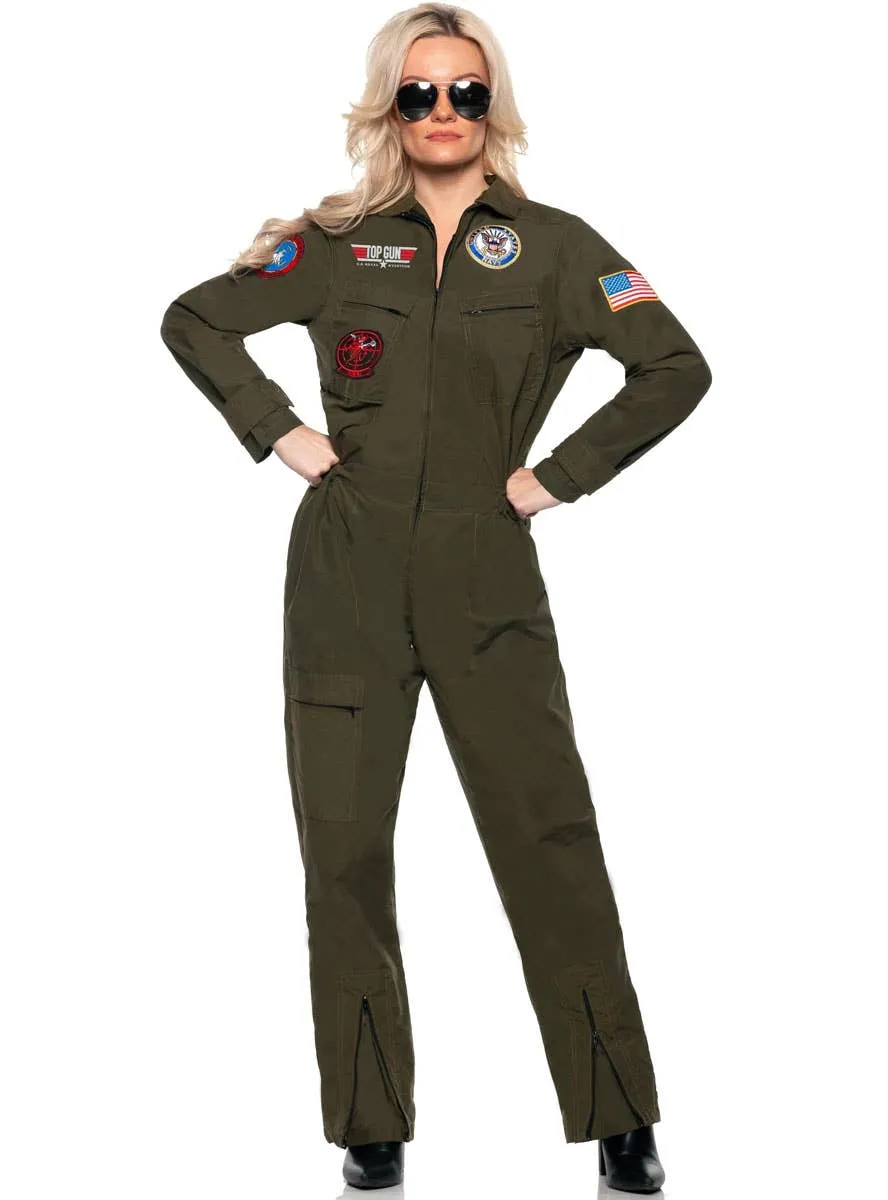 Top Gun Womens Licensed Pilot Flight Suit Costume