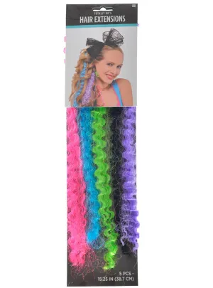 Totally 80s Neon Crimped Clip In Hair Extensions