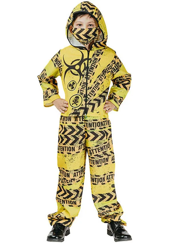 Toxic Yellow Hazmat Boys Halloween Costume