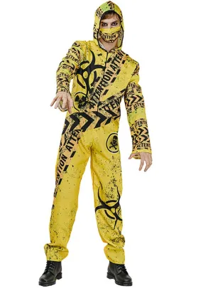 Toxic Yellow Hazmat Mens Halloween Costume