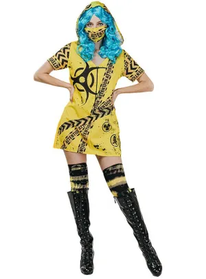 Toxic Yellow Hazmat Womens Halloween Costume