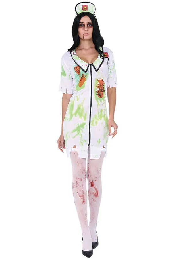 Toxic Zombie Nurse Womens Halloween Costume