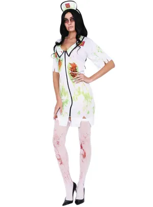Toxic Zombie Nurse Womens Halloween Costume