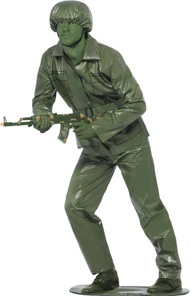 Toy Soldier Mens Green Army Dress Up Costume