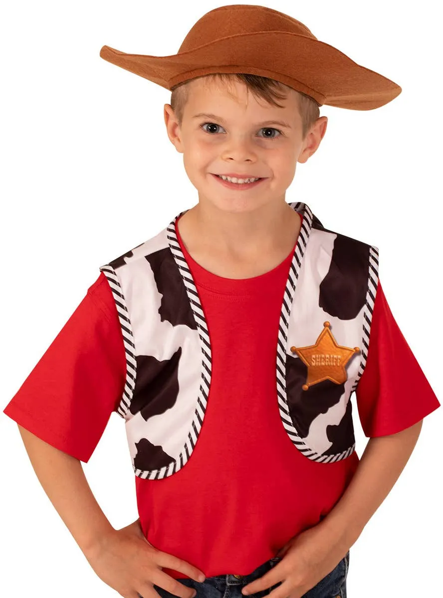 Toy Story 4 Boys Woody Vest and Hat Accessory Set