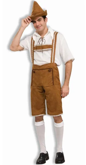 Traditional Oktoberfest Mens Lederhosen Fancy Dress Costume