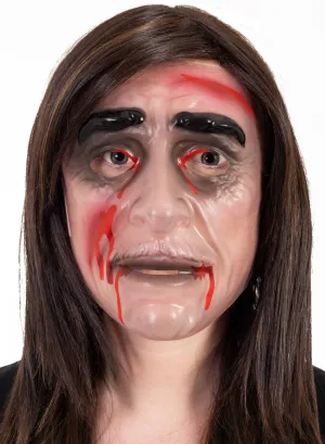 Transparent Bloody Face Halloween Costume Mask