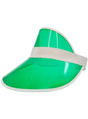 Transparent Green Visor Adults Costume Hat