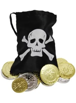 Treasure Bounty Coins and Pouch Pirate Accessory