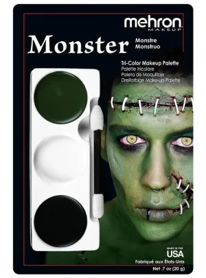 Tri-Colour Frankenstein Halloween Makeup Palette