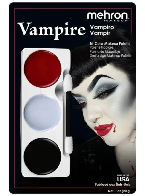 Tri-Colour Vampire Halloween Makeup Palette