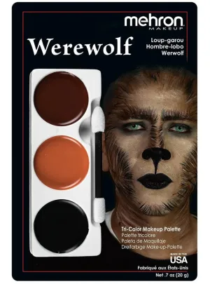 Tri-Colour Werewolf Halloween Makeup Palette