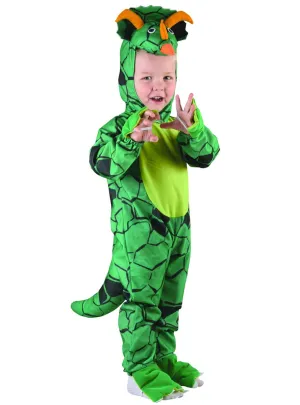 Triceratops Baby and Toddler Green Dinosaur Costume