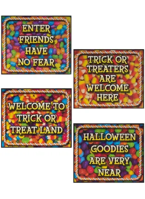 Trick or Treat Child Friendly Halloween Decoration Signs