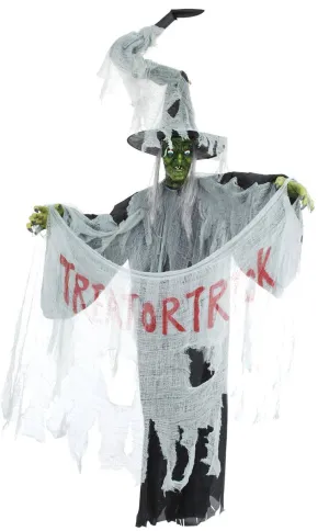 Trick Or Treat Hanging Witch Halloween Decoration