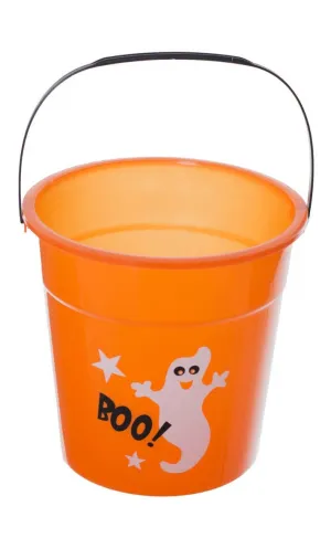 Trick Or Treat Orange Halloween Candy Pail