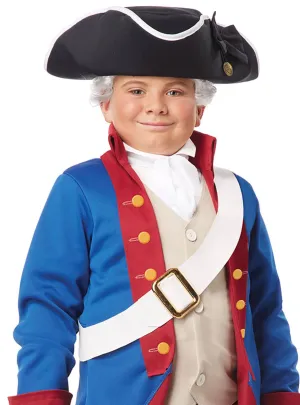 Tricorn White Trimmed Colonial Kids Hat Accessory