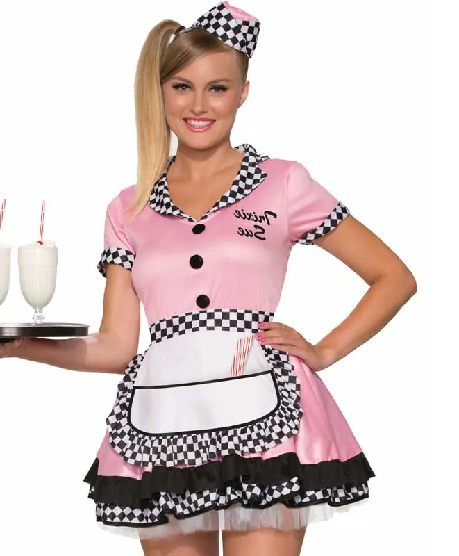Trixie Sue Womens 50s Diner Waitress Costume
