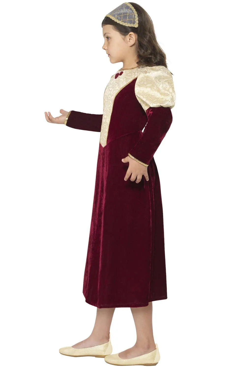 Tudor Damsel Princess Girls Fancy Dress Costume