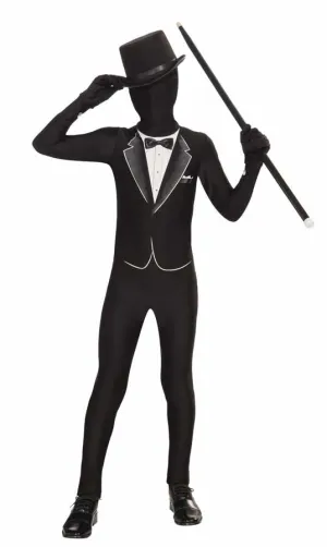 Tuxedo Print Second Skin Boys Fancy Dress Costume