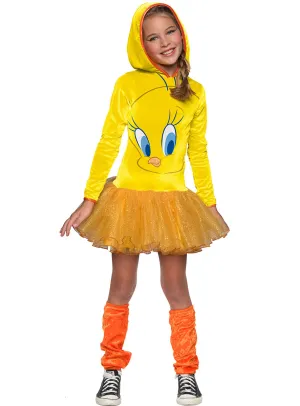Tweety Bird Girls Looney Tunes Hooded Tutu Costume