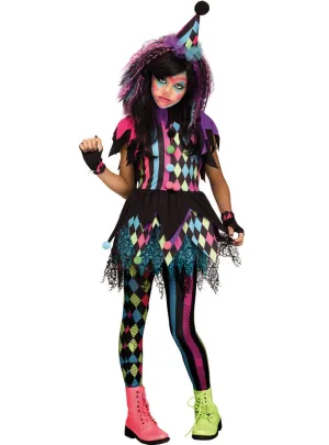 Twisted Circus Clown Teen Girls Halloween Costume