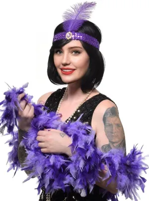 Two Tone Purple Feather Boa Costume Accessory