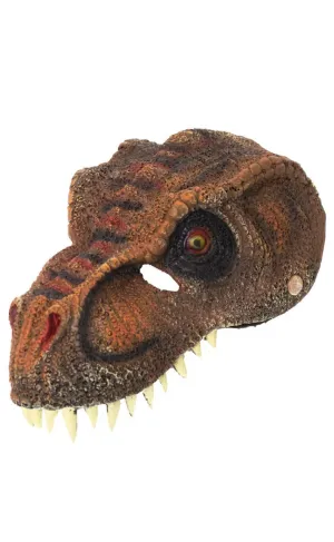 Tyrannosaurus Rex Brown Dinosaur Costume Mask