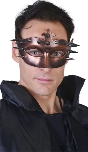 Ulric Mens Bronze Spiked Masquerade Mask