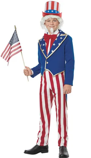 Uncle Sam Boys American Fancy Dress Costume