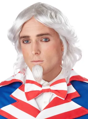 Uncle Sam White Costume Wig and Goatee Set