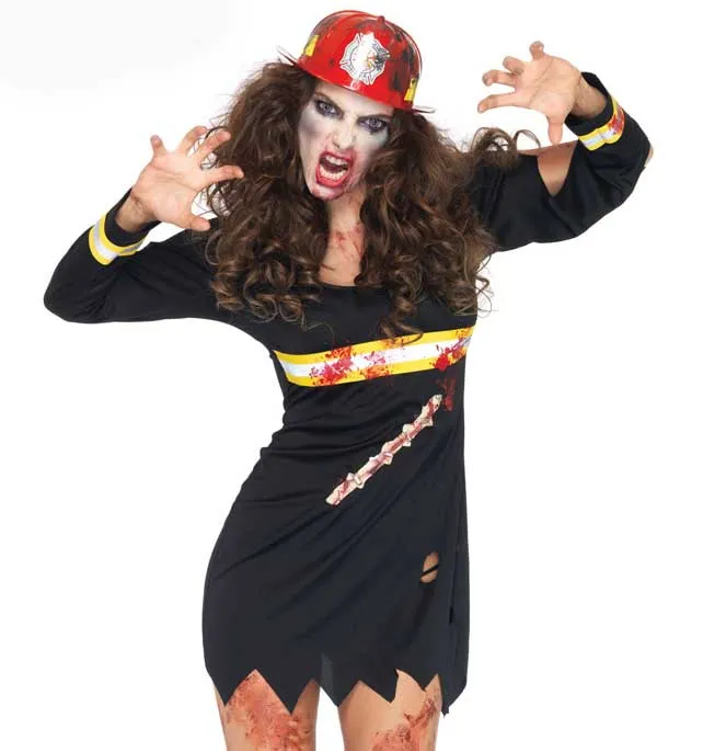 Undead Fire Starter Womens Halloween Zombie Costume